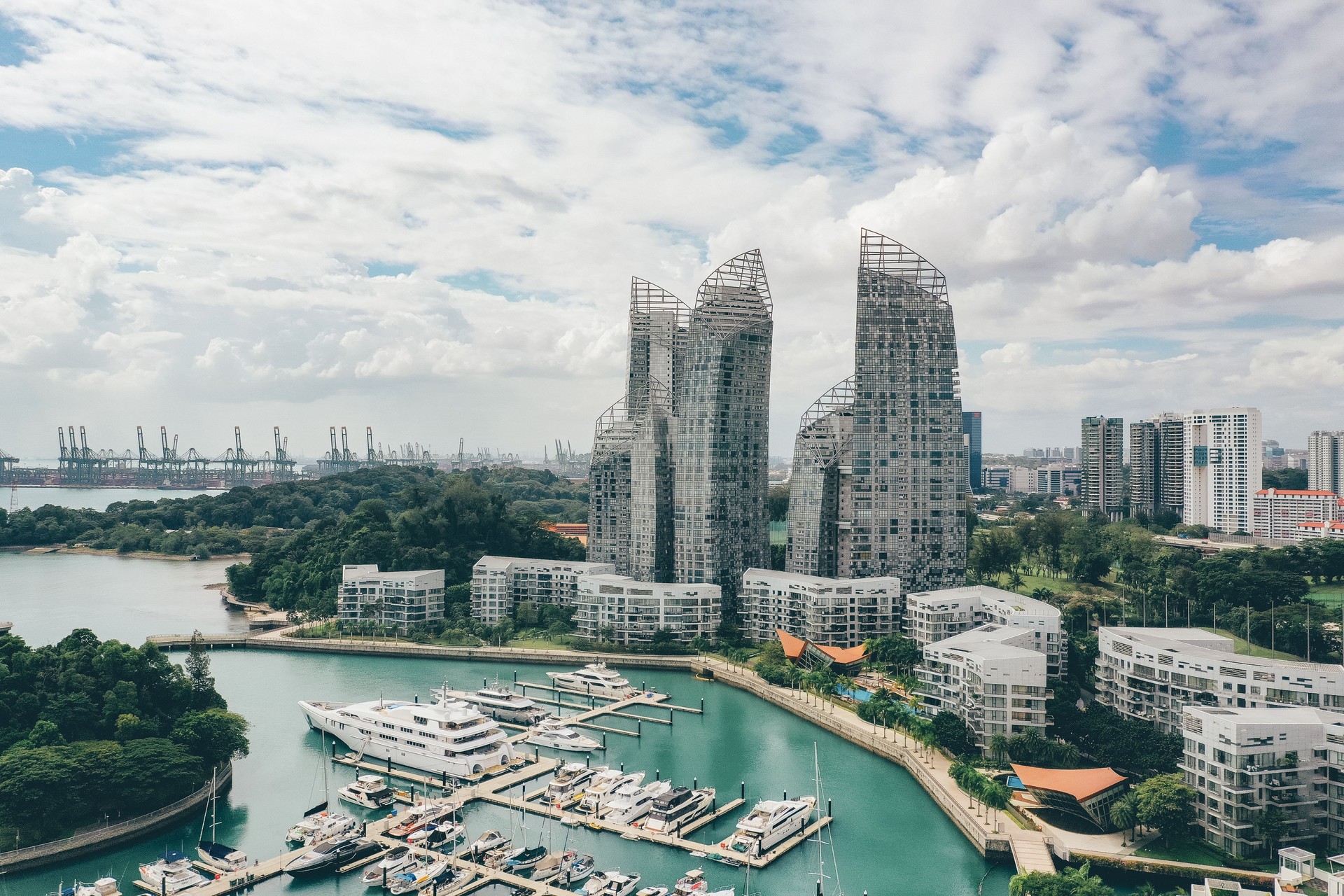 Homes in Singapore seen from above
